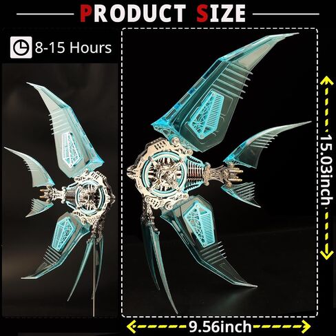 3D Metal Puzzles for Adults, Metal 3D Puzzle DIY Colorful 3D Metal Puzzle 529 Pieces Mechanical Building Kit,3D Metal Model Kits to Build for Birthday Christmas in Kuwait