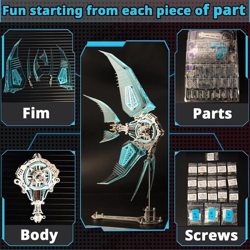 3D Metal Puzzles for Adults, Metal 3D Puzzle DIY Colorful 3D Metal Puzzle 529 Pieces Mechanical Building Kit,3D Metal Model Kits to Build for Birthday Christmas in Kuwait