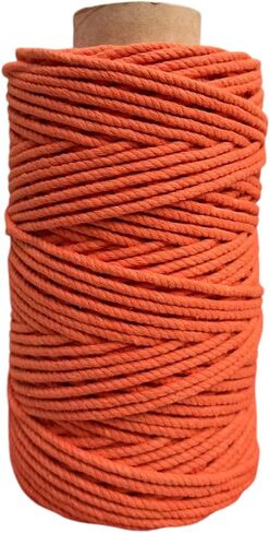 Maker's Craft Natural Macrame Cord 3mm X 109 Yards Twisted Dyed Colors for DIY Macrame, Wall Hanging, Plant Hangers, Knitting, Craft Making (Peach) in Kuwait
