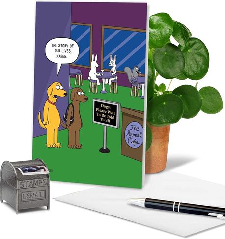 NobleWorks Hilarious Birthday Greeting Card with 5 x 7 Inch Envelope (1 Card) BdayTreat Crime C10263BDG in Saudi Arabia