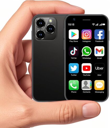 Mini Smartphone XS15,3G 3.0 Inch HD 2GB+16GB Android 8.1 1000mAh Dual Sim Quad Core Mini Phone Child Gift Small Phone Student Pocket Cellphone (Pink) in Kuwait