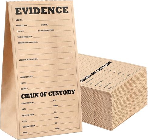 gisgfim 25Pcs Paper Evidence Bags 9.45 x 5 x 3 Inch Mystery Bag Crime Scene Evidence Bag for Receipts Murder Mystery Party Decorations Crime Scene Tape Investigation Kit Detective Party Favors in Kuwait