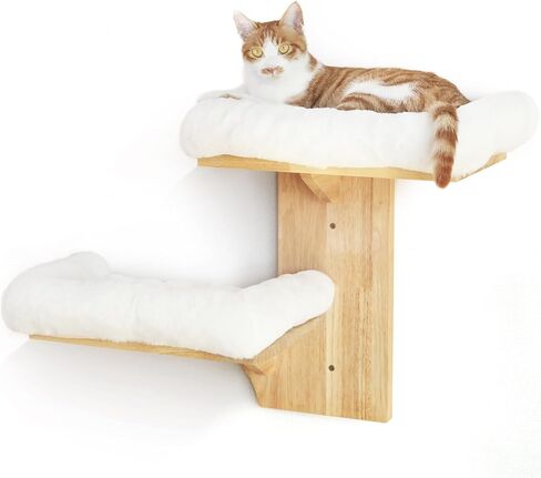 FUKUMARU Cat Wall Shelves, 2 Platform with Soft Cushion Perch in Kuwait