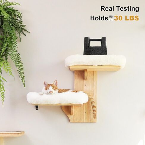 FUKUMARU Cat Wall Shelves, 2 Platform with Soft Cushion Perch in Kuwait