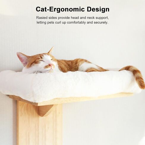 FUKUMARU Cat Wall Shelves, 2 Platform with Soft Cushion Perch in Kuwait