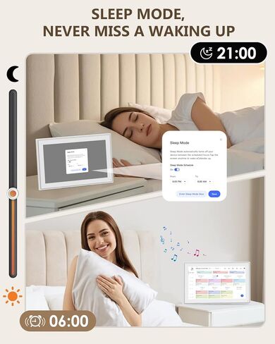 Digital Calendar, 15.6inch Smart WiFi Digital Calendar&Chore Chart, 1920 * 1080 IPS Touch Screen HD Display for Family Schedules, Wall-Mounted, Share Moments Instantly from Anywhere (White, 15.6 inch) in Kuwait