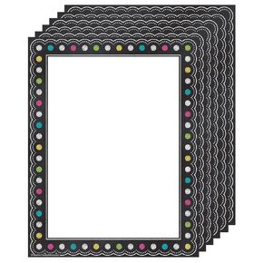 Teacher Created Resources Chalkboard Brights Computer Paper, 50 Per Pack, 6 Packs