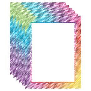 Teacher Created Resources Colorful Scribble Computer Paper, 50 Sheets Per Pack, 6 Packs