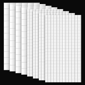 8 صفائح مربعات الرغوة الشريط الحرف مزدوجة الجانبين ، 1320pcs إجمالي نقاط لزجة لزجة ذاتي ، شرائط مربعات مسبقة 3D ملصقات الرغوة الصغيرة 3D للفنون والحرف اليدوية ، 2 أحجام (0.47in/12mm ، 0.24in/6mm)