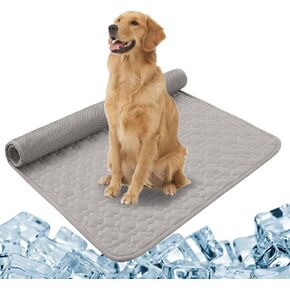 Foneso Pet Pet Cooling Mat Summer Summer Mat Mice Dile Sleeplable Doad for Cats ، Dogs ، Sofa ، Cennels ، Bed (XL-40 "X 28" ، Gray)
