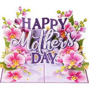 بطاقة عيد الأم Happy Mothers ، بطاقة عيد الأم المنبث