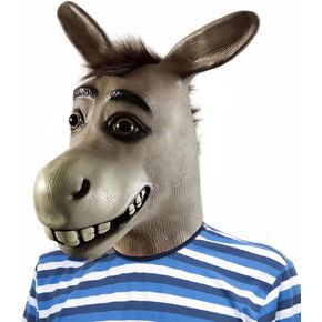 قناع الحمير ، قناع HATX Animal Head ، Novelty Deluxe Costume Party Cosplay Animal Costume for Hallow Een Festival Ball Parts Props
