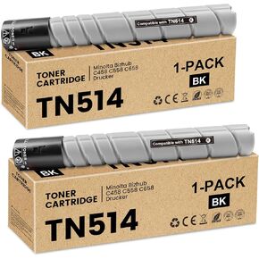 TN514 TN-514 Toner Cartridges استبدال Minolta Bizhub C258 C308 C368 C454 C458 C554 C558 C658 258E 308E 368E 454E 458E 554E 558E 658E (2BK)