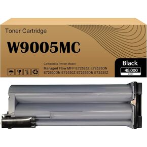 W9005MC خرطوشة الحبر الأسود المتوافق مع التدفق المدار MFP E72525Z MFP E72525DN MFP E72530DN FLOW MFP E72530Z MFP E72535DN FLOW MFP E72535Z (1 pack)