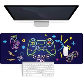 Gaming Mouse Pad Desk Pad 31.5 x 11.8in Mouse Pad for Keyboard, Game Mouse pad for Living Room Bedroom, Game Player Home Decor, Gift Mouse Pad with Anti-Slip Rubber Base, Extended Keyboard Pad