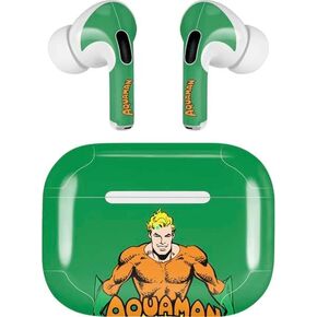 غلاف صوتي من Skinit متوافق مع Apple AirPods Pro (الجيل الثاني، 2022) - تصميم Warner Bros Aquaman Son of The Land and Seas المرخص رسميًا in Kuwait