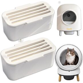 Pet Odor Eliminator for PetSafe ScoopFree SmartSpin Self-Cleaning Cat Litter Box, Odor Control for HHOLOVE Automatic Cat Litter Box, Cat Toilet Deodorizer, Keep Home Fresh（2 Pack）