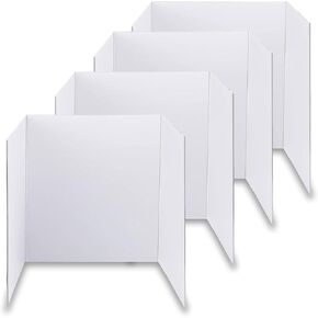 KISOY Trifold Poster Board, Display Board for School Projects and Presentations (4, 26 x 17 Inches)