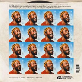 Marvin Gaye, Singer Music Legend 1939-1984 (Sheet of 16) First-Class Mail Forever Postage Stamps 2019 Scott #5371