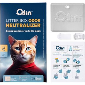 Odin Litter Box Odor Eliminator – Neutralizes Smells at the Source with Patented Tech – Light Citrus Scent – Safe, Long-Lasting, Works with Any Litter