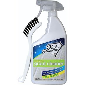 Black Diamond Ultimate Grout Cleaner: أفضل منظف للبلاط والسيراميك والخزف وخالي من الأنظف العميق والبقع الخالي من الأحماض الرخامية. (1-Quart/1-brush) in Kuwait