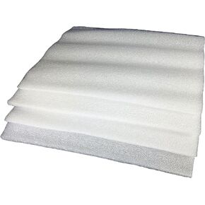 صفائح رغوة البولي إيثيلين البيضاء-3/8 "سميكة 16" × 12 "(4 عبوات)-غلاف مسبق من وسادة للتحرك والتعبئة والشحن-رغوة التعبئة غير القابلة لإعادة الاستخدام والقابلة لإعادة الاستخدام