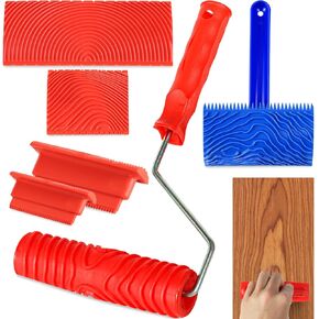 GSCIT Club 6pcs أداة الحبوب الخشبية ، صانع الحشود الطبيعية للطلاء الزخرفي مجموعة أدوات الحبيبات الخشبية مميزة