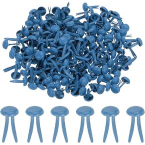 Patikil 1000 pcs paper brass quideners تقسيم دبابيس الباستيل الباستيل metal brads مستديرة رأس مثبتات مطلية لخلاطات الفنون الحرفية DIY لوازم الذهب ، 4.5 × 8 مم