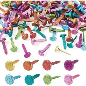 Sparkeads 100pcs 18x8mm Iron Brads mini brads prespins brad brad fradeners metal brads for prads multicolor multiclor for paper crafts diy scrapbooking photo supplists supplies supplies