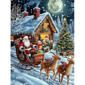 Bowetile Diamond Art Painting Kits for Adults Nativity, 5D Diamond Art Painting Kit Christmas, DIY Full Round Drill Diamond Dots Paintings Picture Gem Art Craft for Home Wall Decor 12 x 16 Inch