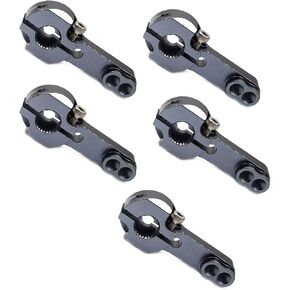 Devmo 5pcs 25t Aluminium Servo Horns M3 Threads Arm Metal Steering Arm for RC Car Truck Airplane ، Gray