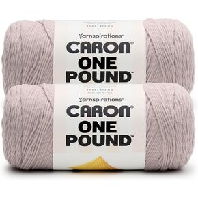 Caron One Cont Tanal Yarn - 2 حزمة من 453g/16 أوقية - 100 ٪ من الأكريليك - #4 الصوفي (المتوسط) - 812 ياردة - الحياكة/الكروشيه
