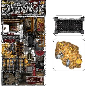 Dungeons - 66pc Double-Sided Dungeon & Terrain Pieces for Starters & Masters Alike - Roleplaying Objects for Dungeons & Dragons - Immersive Map Accessories for DND 5E, Pathfinder & Warhammer RPGs