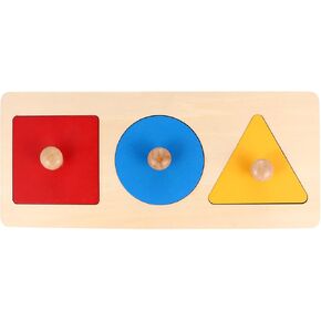 Toyandona 1 قطع من الألغاز الخشبية ، ولغز Montessori Wood Knob للأطفال الصغار 1-3 ، لوحة Peg Fasse Serter For Bord