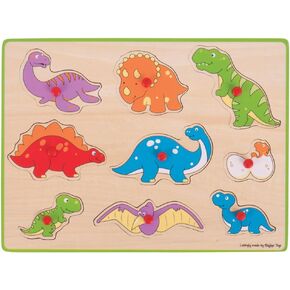 Bigjigs Toys Chunky Lift Out Puzzle - Dinosaurs