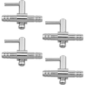 Lovelysp Aquarium Metal Gang Valves Fish Tank Control Control Pump Pump Flight Flow Flitter for Air Pump for Aquarium Sanks 4pcs (1.18inch)