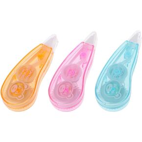 1Pc Random Color Premium White Correction TapesTear Resistant Clear Easy Office Supply Stationery Correction Tape Whiteout Correction Tape Tape White Out Tape Erasers and Correction Products