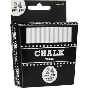 MAGER Bremium White Chalk Magic-3 "(حزمة من 24) | طباشير نابض بالحياة ، طويل الأمد وخالي من الفوضى | مثالي لأي حدث