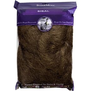 Supermoss Sisal Moss Home and Kitchen Décor للنباتات المحفوظة بوعاء حدائق داخلية خيار Faux و Live Perfect للعدائين على الطاولة و Art Art Brown Appx 8oz (29916) (حزمة 5)