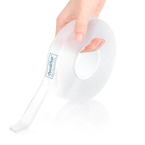 Double Sided Tape Heavy Duty - Strong Nano Adhesive for Mounting, Hanging Pictures, Posters, and Home Décor - Removable, Waterproof, Washable Tape（1-Pack 0.5in x 16.4ft）