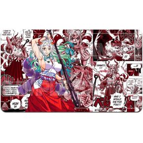 Playmat Trading Card Game OPCG Mat CCG MTG Playmat TCG Card Game Table Mat Mouse Pad 600X350mm + Free Bag (H007) (Perona H191)