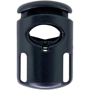 SGT KNOTS Toaster Ellipse Spring Cord Lock - Plastic Toggle Stopper for Paracord, Drawstrings & More (10 Pack, Black)