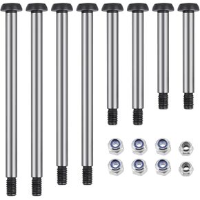 8pcs الصلب المصقول 1144 نمط قفل المفصلات المفصلة الدبوس الكامل التعليق مجموعة دبابيس المسمار متوافقة مع 1/10 traxxa slash 2wd hoss rustler stampede rc repgrading قطع الغيار