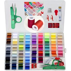 92 Sewing Kit Gifts for Women, Mom, Traveler, Adults, Beginner, Emergency, Sewing Supplies Accessories with Scissors, Thimble, Thread, Sewing Needles, Tape Measure etc