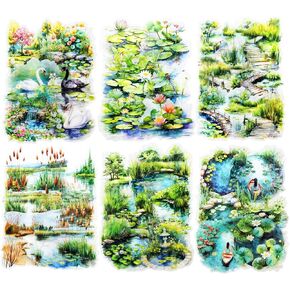 120pcs زجاجة ملصقات ملصقات الحيوانات الأليفة ، وموضوع جرة الملصقات المزخرفة للماء للصحافة ، و scrapbooking ، وحرف DIY ، والمخططين
