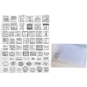 Tim Holtz Stampers مجهول الأمناء Cling Stamp ، CMS493 ، حقيبة تخزين شبكة كارنورا