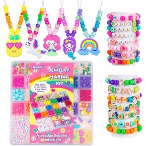 Princess Toys for 4-6 Year Old Girls, Princess Birthday Gifts for 3 4 5 6 Year Old Girls, Unicorn Crafts Jewelry Making Kit for Girls 3-5 4-6, Girls Toys Age 4-6 Necklace Making Kits