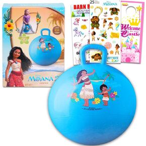مجموعة ألعاب ديزني موانا هوبر في الهواء الطلق - حزمة مع Moana 15 "كرة قابر للبنين والبنات في الهواء الطلق ، والأحزاب بالإضافة إلى ملصقات ، المزيد | Moana 2 ألعاب في الهواء الطلق للأطفال الصغار