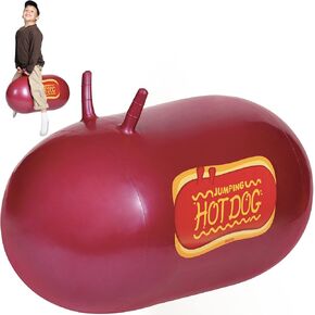 Waliki Hopper Ball للأطفال الذين تتراوح أعمارهم بين 3-10 | ركوب نطاط ، جلوس وترتد ، كرة قفز ، لعبة القفز ، اللعب في الهواء الطلق الداخلي-القفز هوت دوج