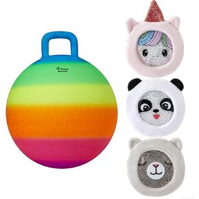 Xino Sports Rainbow Hopping Ball and Ice Packs Bundle
